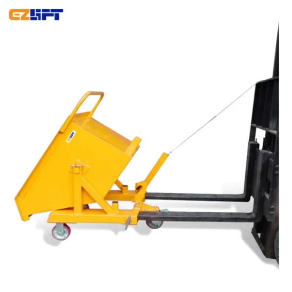 Forklift and Hand-Push Dual-Use Material Bucket