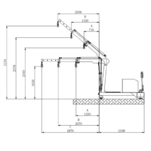 YLH01 All-Electric Counterbalanced Floor Crane with Telescopic Boom