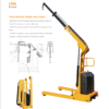 Semi electric single arm crane YLD01 mobile workshop crane
